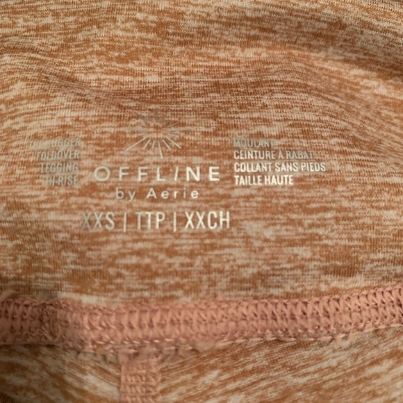 NWT- Aerie Women XXS Offline The Hugger Foldover Leggings
Hi Rise Heathered Tan - Picture 10 of 11